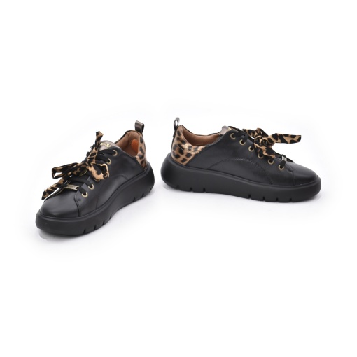 Sneakers damă din piele Impronte Venier Derby IL62500A 062, negru leopard — profil interior