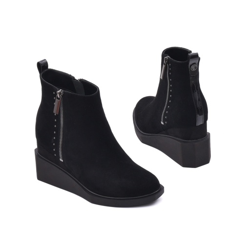 Botine cu platforma, piele naturala de antilopa, JIJI50031B 01-I - Img 6