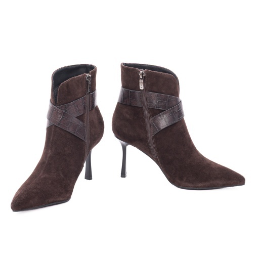 Botine dama din piele intoarsa, Epica 36B99-UM3575-YF245B2 02-I, maro - Img 3