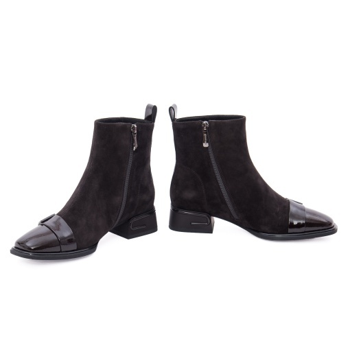 Botine dama din piele intoarsa, Karisma 31079-32B-R250 02-I, maro - Img 3