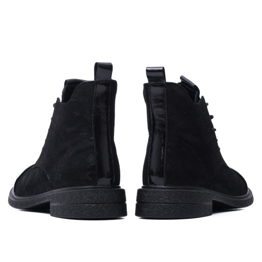 Botine dama din piele intoarsa, PASS Collection, M5M570010B O7-I, negru - Img 6