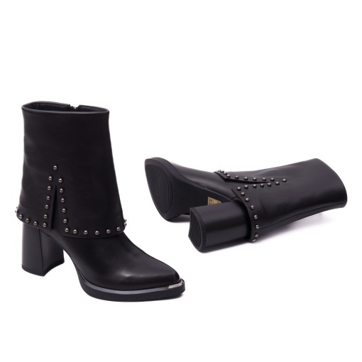 Botine dama din piele naturala, Epica 3V1244-S791-G6 01-N, negru - Img 4