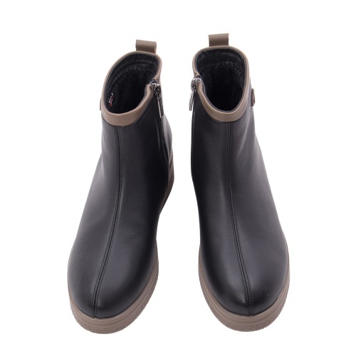 Botine dama din piele naturala, PASS Collection 1J970010A 01-N, negru - Img 4