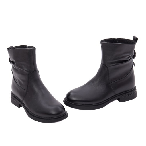 Botine dama din piele naturala, PASS Collection 1X490028A 01-N, negru - Img 2