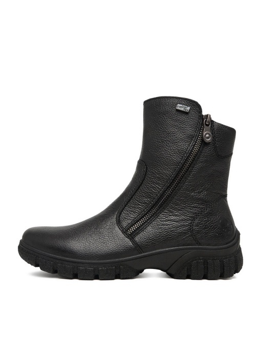 Botine dama din piele naturala, Rieker Z7263-00, negru - Img 5