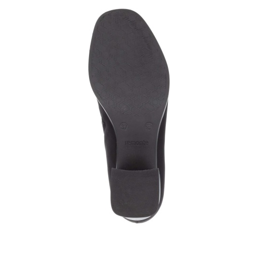 Botine negre cu toc bloc și fermoar D0V77-00 - Img 3