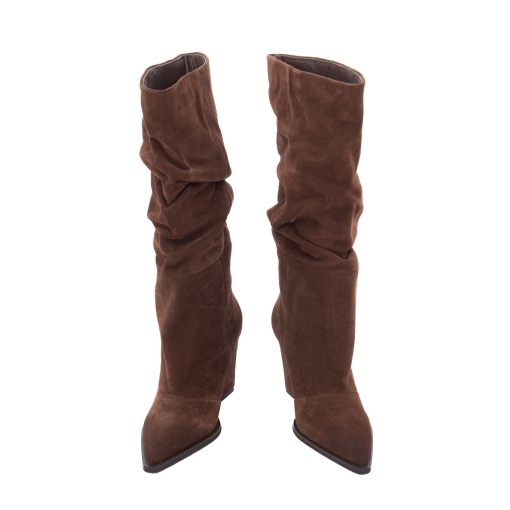 Cizme dama din piele naturala intoarsa, Alma En Pena I260755 CROSTA BRUSH CAMEL, camel - Img 5