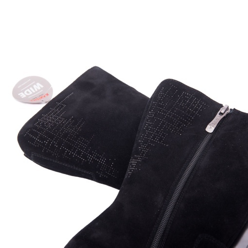 Cizmulite dama din piele intoarsa, Karisma JG101-8-952-N208 01-I, negru - Img 6
