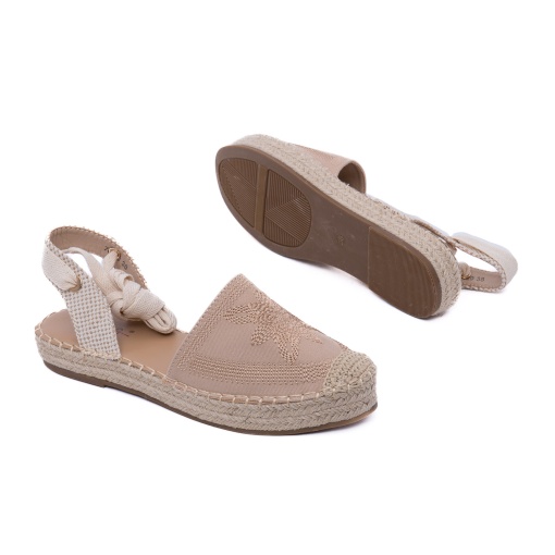 Espadrile tip sandale, cu talpă din iută, 1W70429 03-T, bej - Img 4