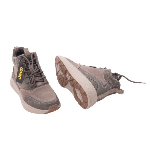 Ghete barbati din piele mix, JEEP JM62040A 029 MIDWAY BOOT, taupe - Img 3