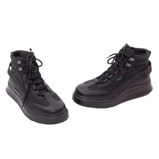 Ghete barbati din piele naturala, Gryxx 1J270017A 01-N, negru - Img 2