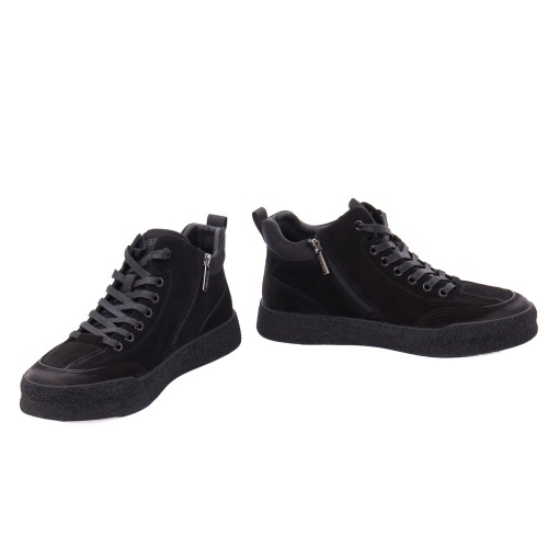 Ghete barbati din piele naturala intoarsa, Caribu, 1J290005A 01-I, negru - Img 3