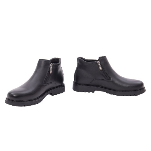 Ghete barbati din piele naturala, Otter 1DT90012A 01-N, negru - Img 3
