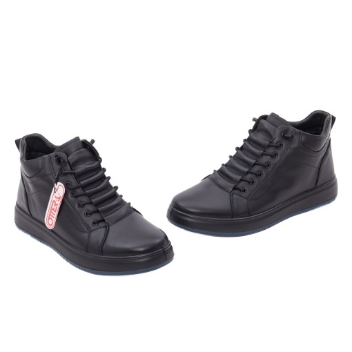 Ghete barbati din piele naturala, Otter 1Z590008A 01-N, negru - Img 2