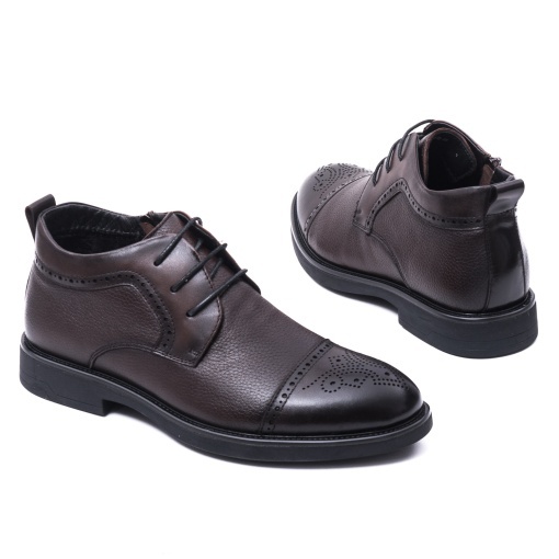 Ghete barbati din piele naturala, Otter, 7FSN70005B C4-N, maro - Img 3