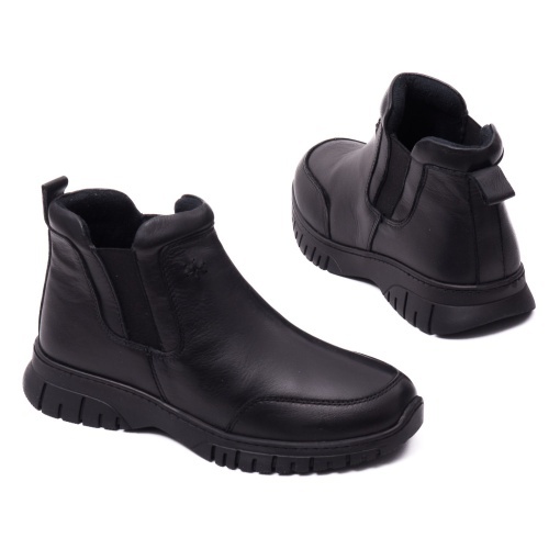 Ghete dama din piele naturala, Dogati 002 25603 S, negru - Img 3