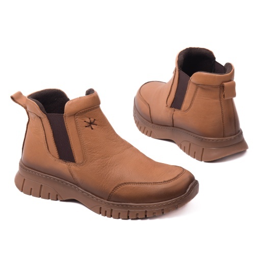 Ghete dama din piele naturala, Dogati 25603, maro - Img 3