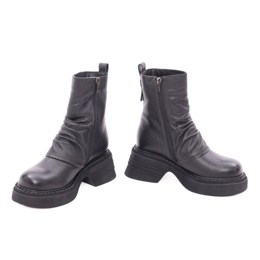 Ghete dama din piele naturala, Epica 3A691-M1162B-F626 01-N, negru - Img 3