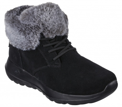 Ghete dama, piele naturala, ON-THE-GO 144042 BKGY, negru - Img 2