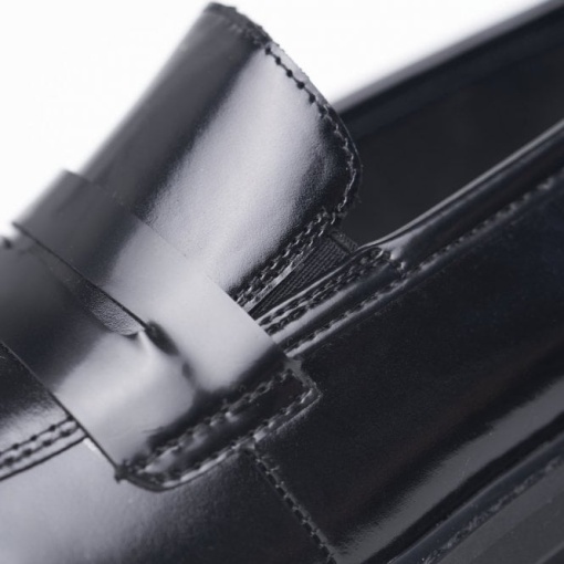 Mocasini dama piele, D0A00-01, negru - Img 7