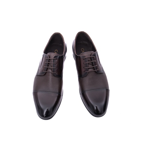 Pantofi bărbați Caribu 3MKD1-16-4B C4-N maro piele naturală texturată, cap-toe elegant - Img 5