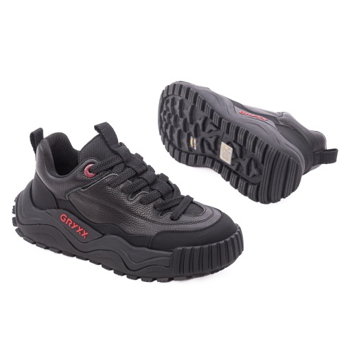 Pantofi barbati casual din piele naturala, Gryxx 1JS90003A 01-N, negru - Img 4