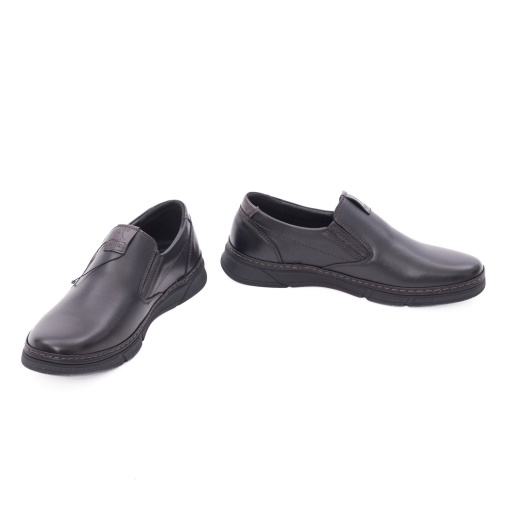 Pantofi barbati casual din piele naturala, Otter, 1DT90002A 01-N, negru - Img 3