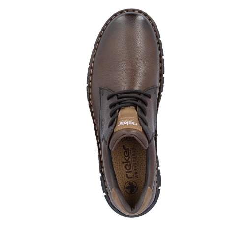 Pantofi barbati casual din piele naturala, Rieker 12213-25, maro - Img 6
