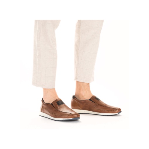 Pantofi barbati din piele naturala, 11962-25, coniac - Img 2