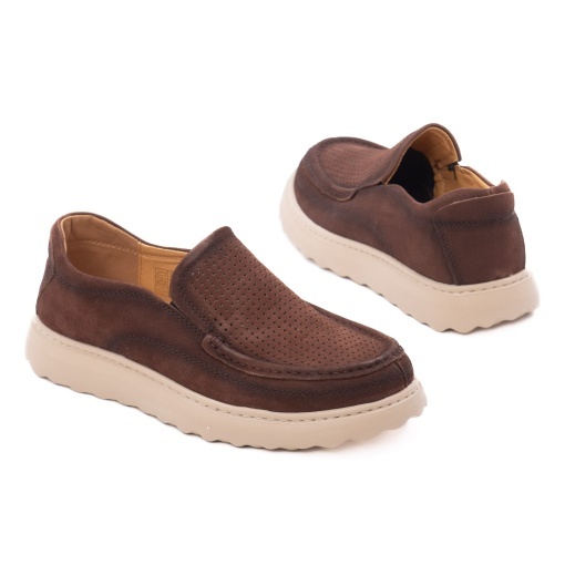 Pantofi barbati din piele naturala, Battisto Lascari SM-1, maro coffee - Img 3