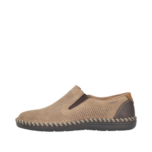Pantofi barbati din piele naturala nabuc, Rieker, B2460-25, maro - Img 5