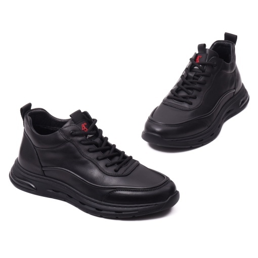 Pantofi barbati din piele naturala, Otter, 1E670019A 01-N, negru - Img 2