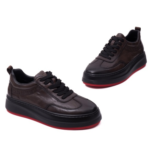 Pantofi barbati din piele naturala, Otter, E6E670016B 02-N, maro - Img 2