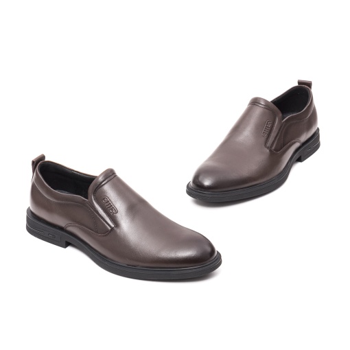 Pantofi barbati eleganti, piele naturala, E6E660001B-02, maro - Img 2