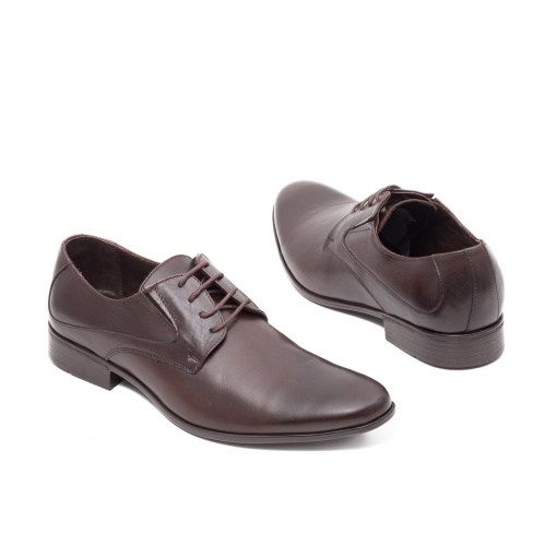 Pantofi barbati piele, 690 RED WOOD, maro - Img 3