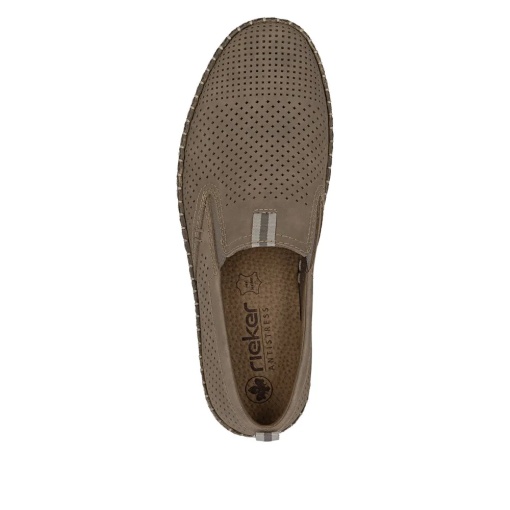 Pantofi barbati vara din piele naturala nabuc, Rieker B5286-25, maro - Img 6
