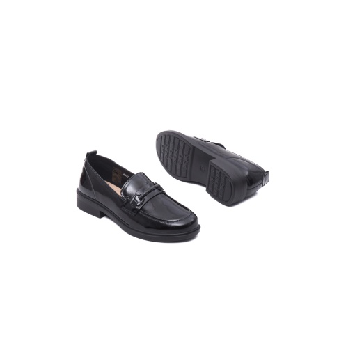 Pantofi casual piele lacuita cu toc mic X4X450017A 01-L - Img 5
