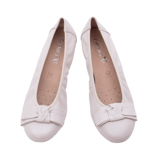 Pantofi dama casual din piele naturala, Caprice, 9-22153-42-136 PEARL PERL DEE, bej - Img 5