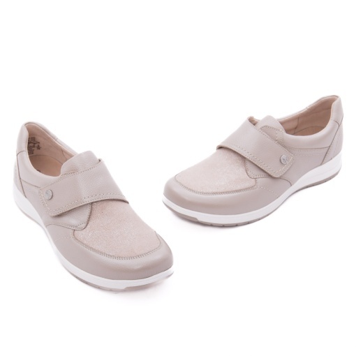 Pantofi dama casual din piele naturala, Caprice, 9-24710-46 345 TAUPE COMB, taupe - Img 2