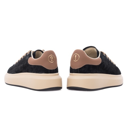 Pantofi dama casual din piele naturala nabuc, PASS Collection 1LX90002E 01-2, negru - Img 6
