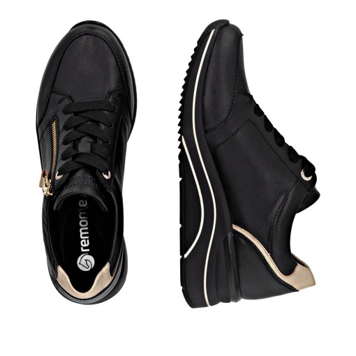 Pantofi dama casual din piele naturala, Remonte D0T03-03, negru - Img 9