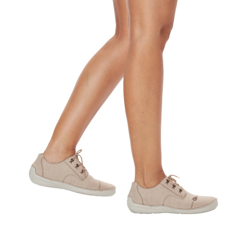 Pantofi dama casual, piele naturala, 52520-62, bej - Img 2