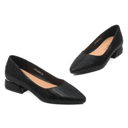 Pantofi dama din piele intoarsa, Karisma, J8J870009B 01-I, negru - Img 2