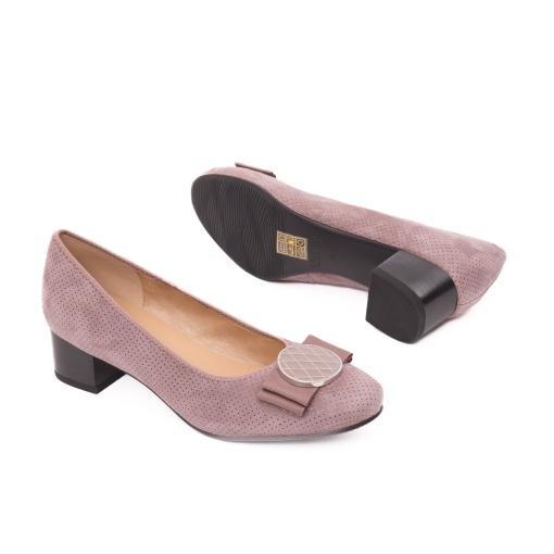 Pantofi dama din piele naturala intoarsa, KARISMA, JIJI60016C C5-I, roze - Img 4
