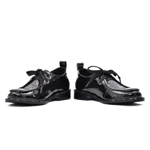 Pantofi dama din piele naturala lacuita, Epica, F6F680004A 45-L, negru - Img 5