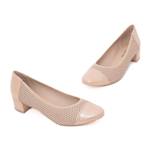 Pantofi dama eleganti din piele naturala, Caprice, 9-22504-44 408 BEIGE COMB, bej - Img 2