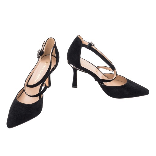 Pantofi dama eleganti din piele naturala intoarsa, ALMA EN PENA, I260242 SUEDE BLACK, negru - Img 3
