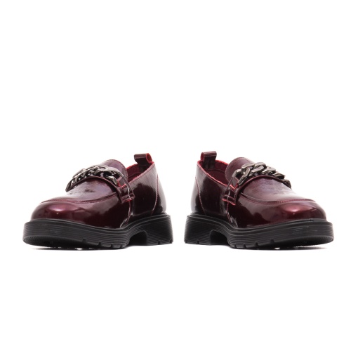Pantofi dama eleganti, piele naturala lacuita, X4X400008B, bordo - Img 5