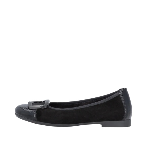 Pantofi dama, piele naturala intoarsa, Remonte D0K12-02, negru - Img 5