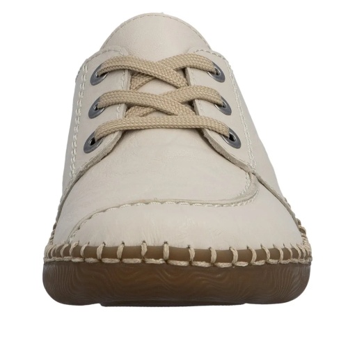 Pantofi dama, piele naturala, Rieker N2402-60, bej - Img 6